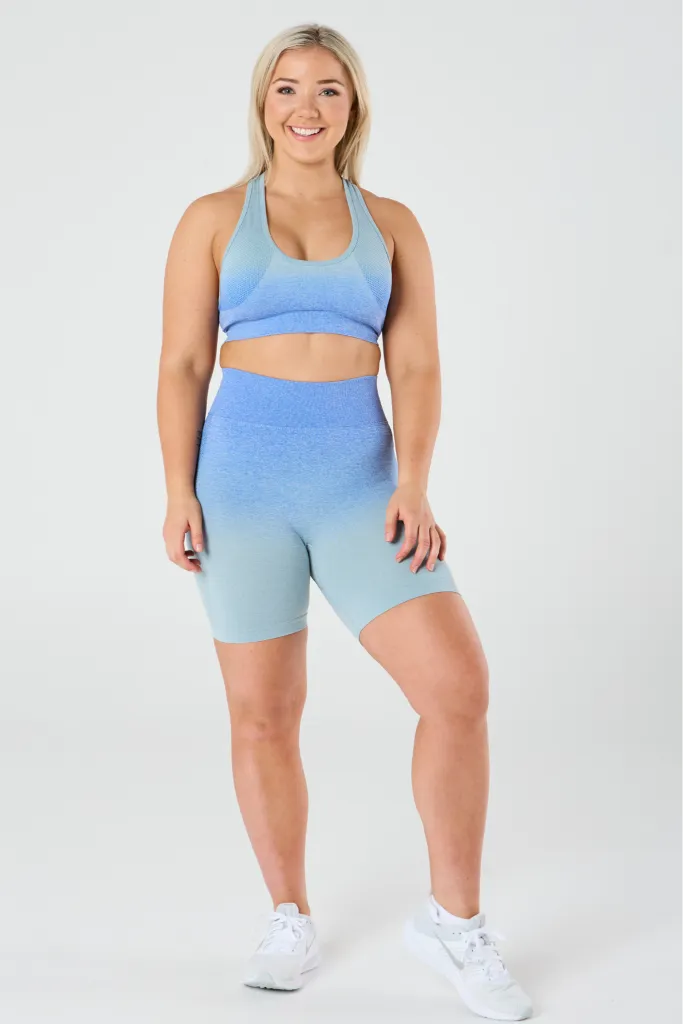 zleek ombre seamless short blue