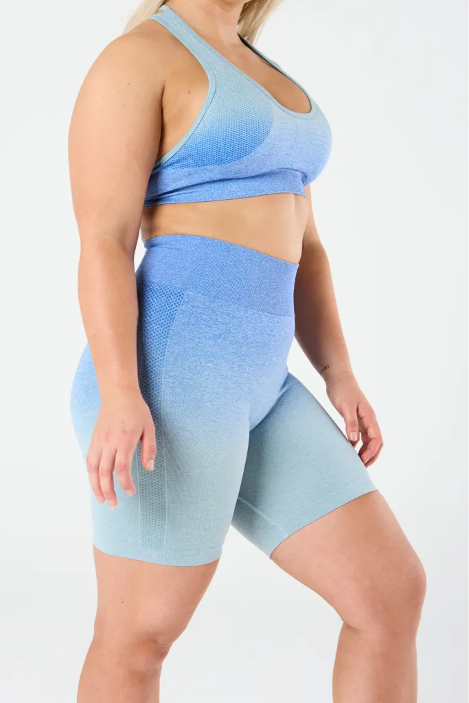 zleek ombre seamless short blue