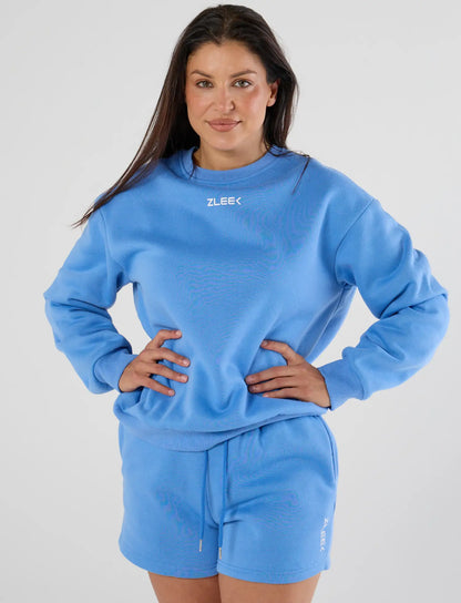 zleek cozychic sweat set blue