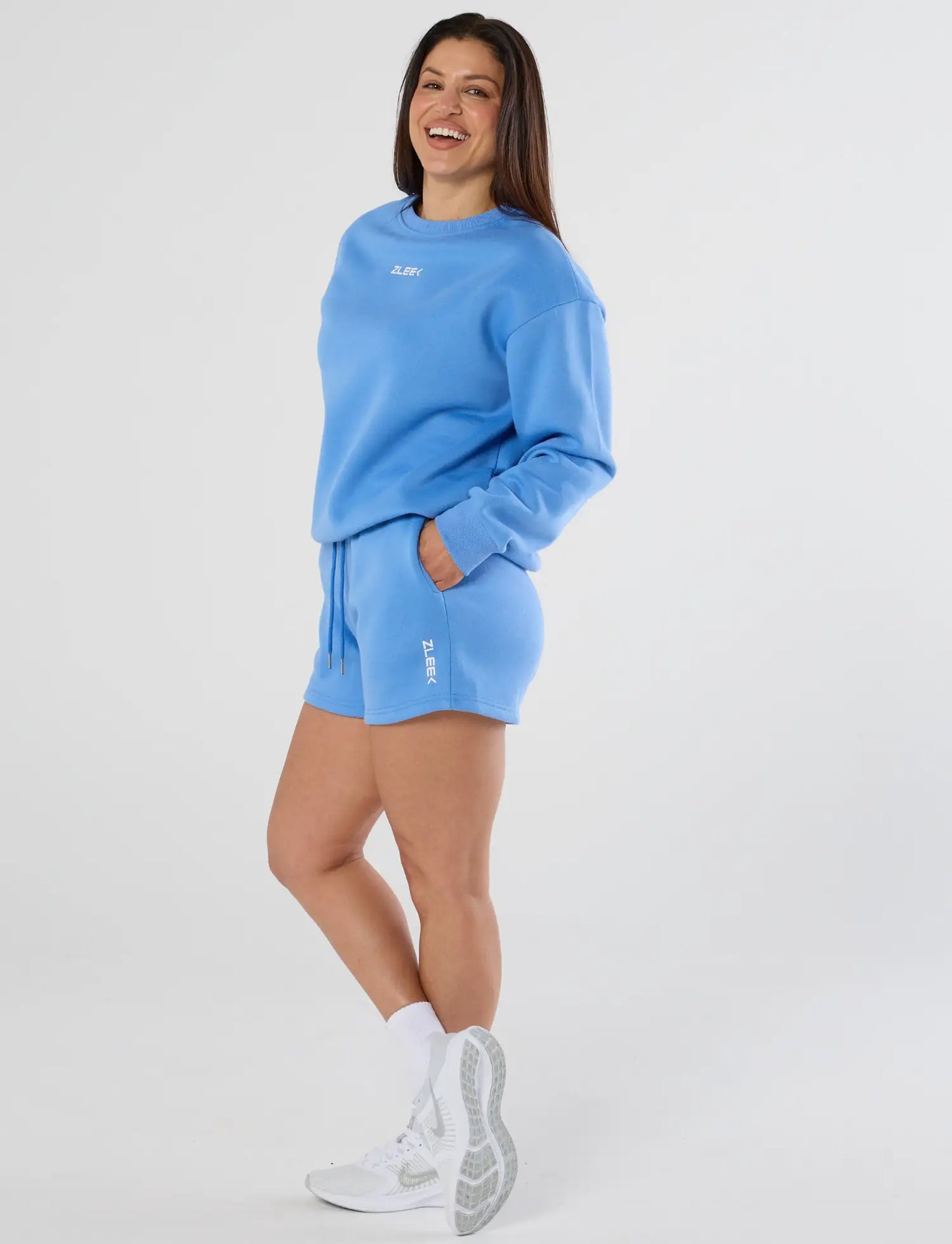 zleek cozychic sweat set blue