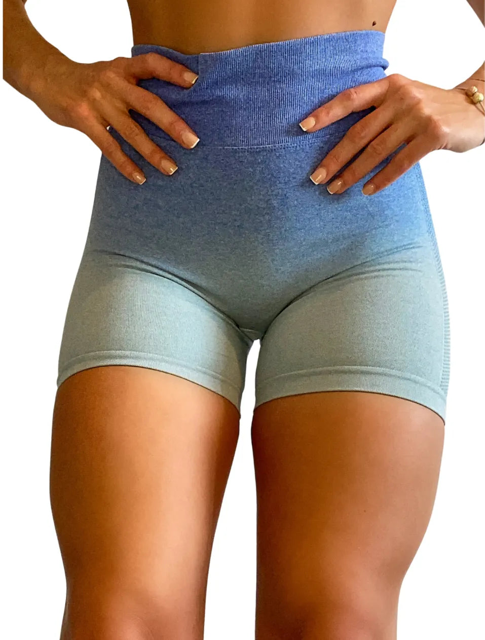 zleek ombre seamless short blue